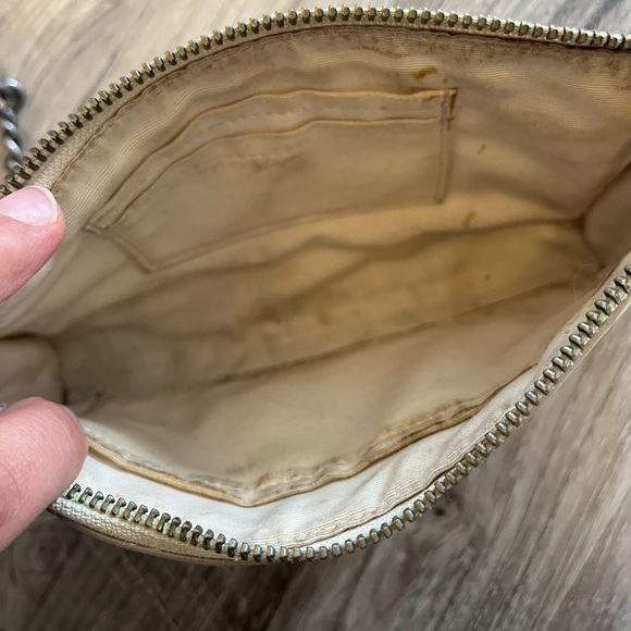 Coach Mickie Leather White Crossbody Chain Mini Purse Small Handbag Off White - Picture 2 of 13